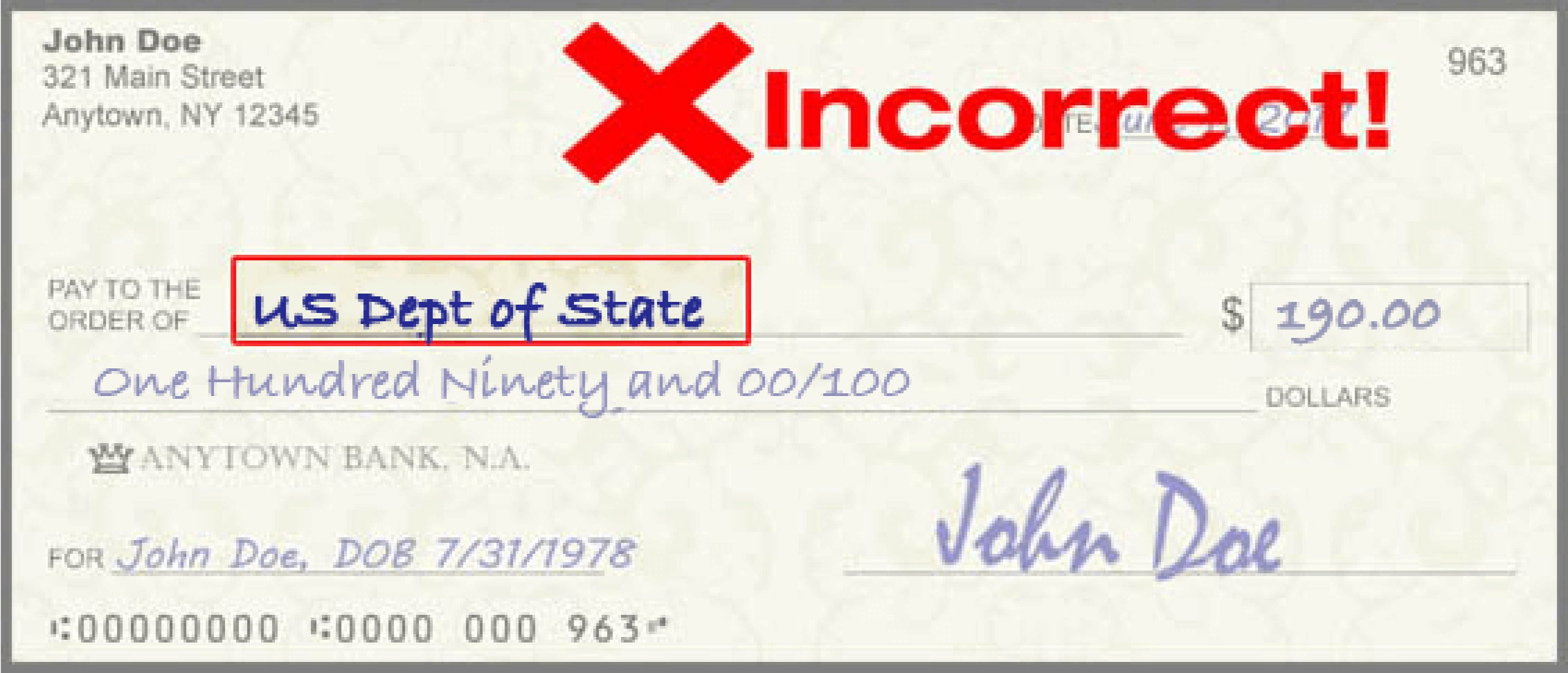 Pay Order Incorrect